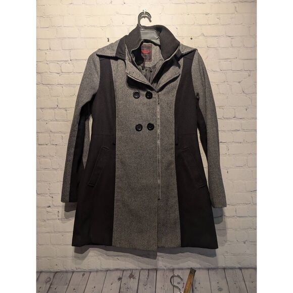 Yoki fitted two toned soft peacoat large - Picture 5 of 7